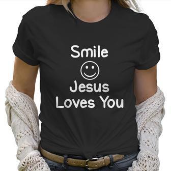 Inspirational Smile Jesus Loves You Women T-Shirt | Favorety UK