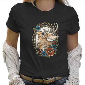 Jackalope With Flowers Women T-Shirt | Favorety CA