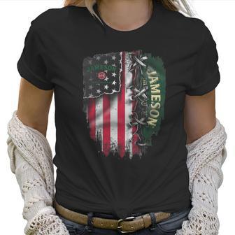 Jameson Irish Whiskey Inside American Flag Women T-Shirt | Favorety