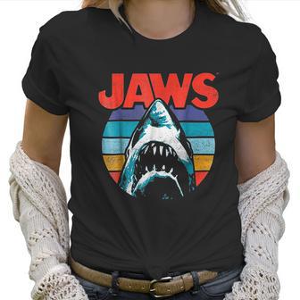 Jaws Retro Colors Shark Rainbow Women T-Shirt | Favorety UK