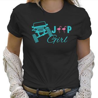 Jeep Girl Flamingo Women T-Shirt | Favorety