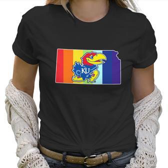 Kansas Jayhawks Rainbow Women T-Shirt | Favorety UK