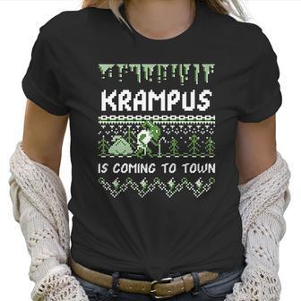 Krampus Is Coming To Town Funny Krampus Christmas Women T-Shirt | Favorety DE