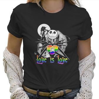 Lgbt Jack Skellington The Nightmare Before Christmas Love Is Love Halloween Shirt Mf Women T-Shirt | Favorety DE