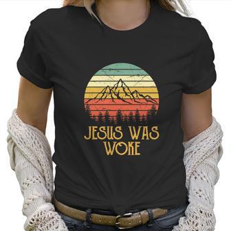 Liberal Democrat Jesus Was Woke Funny Christian Women T-Shirt | Favorety UK