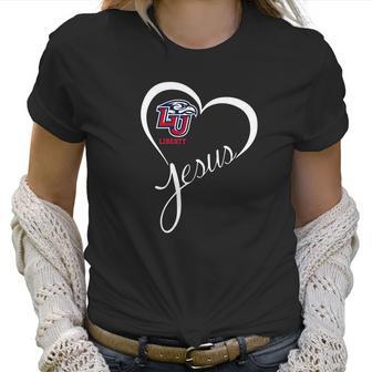 Liberty Flames Heart Jesus Apparel Women T-Shirt | Favorety DE