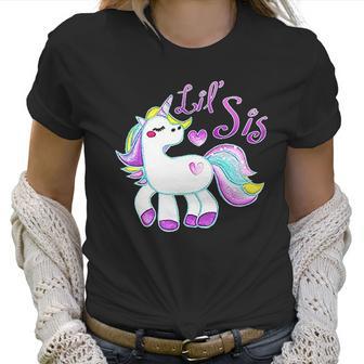 Lil Sis Unicorn Little Sister Infant Creeper Women T-Shirt | Favorety CA