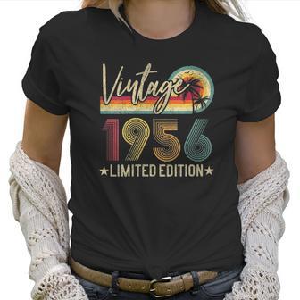 Womens Limited Edition 1956 66Th Birthday Gift 66 Years Old Vintage V-Neck Women T-Shirt | Favorety