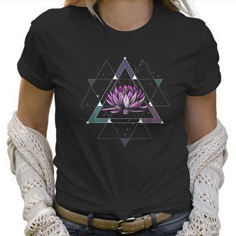 Lotus Flower Sacred Geometry Yoga Meditation Women T-Shirt | Favorety AU