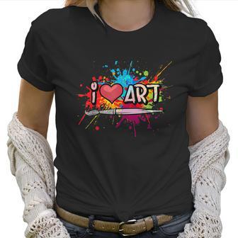 I Love Art Fun Colorful Future Artist And Crafts Christmas Women T-Shirt | Favorety DE