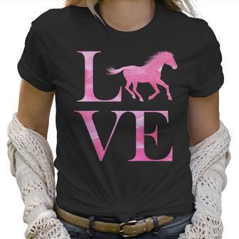 Love Horses Pink Logo Women T-Shirt | Favorety DE