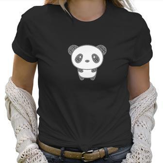 Lucky Number 8 Panda Bear Word Cloud Women T-Shirt | Favorety DE