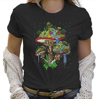 Magic Mushrooms Island Psychedelic Fungi Fantasy Hippie Women T-Shirt | Favorety DE