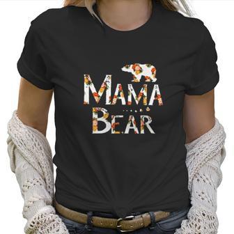 Mama Bear Mom Life Floral Heart Women T-Shirt | Favorety