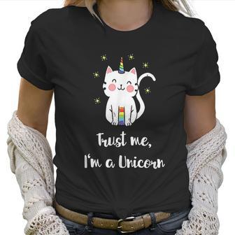 Meowgical Caticorn Rainbow Cat Unicorn Kittycorn Women T-Shirt | Favorety