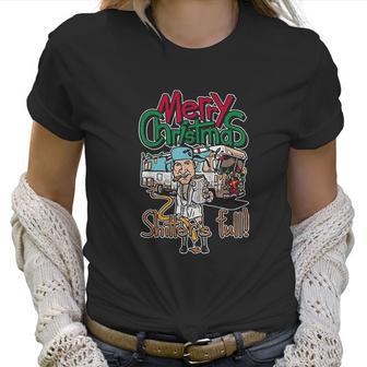 Merry Christmas Camping Shitter Full Funny Outdoor Women T-Shirt | Favorety CA