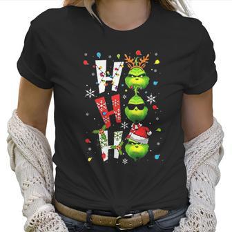 Merry Christmas Santa Grinch Ho Ho Ho Women T-Shirt | Favorety CA