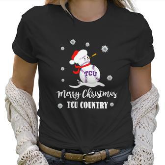 Merry Christmas Tcu Country Women T-Shirt | Favorety