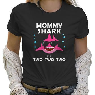 Mommy Shark Of Two Announcement Mothers Day Gift Women T-Shirt | Favorety UK