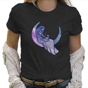 Moon Goddess Cat Person Artwork Moon Child Cat Women T-Shirt | Favorety CA