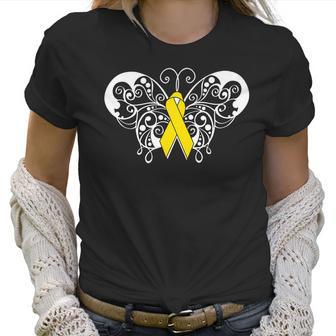 Neuroblastoma Awareness Ribbon Butterfly Women T-Shirt | Favorety UK