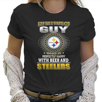 Nfl-Steelers 162 Guy Loves Beer Women T-Shirt | Favorety DE