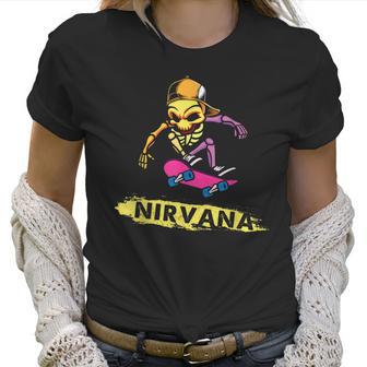 Nirvanas Skateboard Skelton V2 Men Women T-Shirt Graphic Print Casual Unisex Tee Women T-Shirt | Favorety