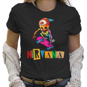 Nirvanas Skateboard Skelton V3 Men Women T-Shirt Graphic Print Casual Unisex Tee Women T-Shirt | Favorety UK