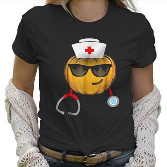 Nurse Halloween Emoji Women T-Shirt | Favorety