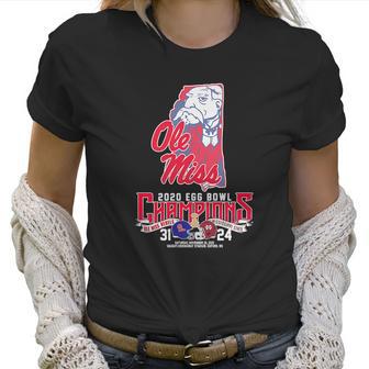 Ole Miss 2020 Egg Bowl Champions Ole Miss Rebels Mississippi State 31 24 Women T-Shirt | Favorety AU