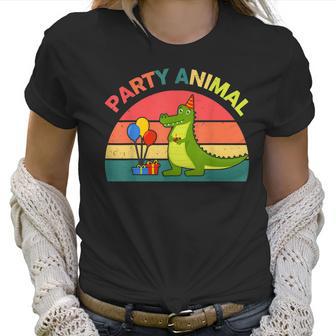 Party Animal Alligator Birthday Crocodile Florida Gator Men Women T-Shirt Graphic Print Casual Unisex Tee Women T-Shirt | Favorety CA