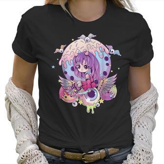 Pastel Goth Cute Creepy Witchy Girl Halloween Anime Girl Men Women T-Shirt Graphic Print Casual Unisex Tee Women T-Shirt | Favorety DE