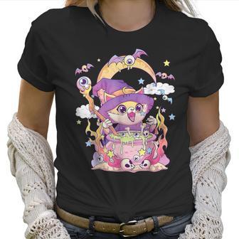 Pastel Goth Wiccan Cat Cute Creepy Witchy Cat Halloween Men Women T-Shirt Graphic Print Casual Unisex Tee Women T-Shirt | Favorety AU