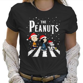 The Peanuts Snoopy Abbey Road Christmas Women T-Shirt | Favorety