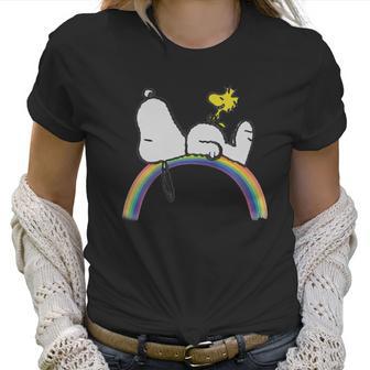 Peanuts Snoopy Rainbow Lgbt World Pride Shirt Women T-Shirt | Favorety CA