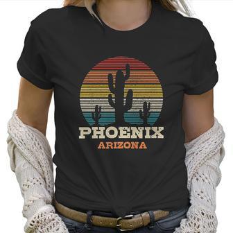 Phoenix Arizona Cactus Vintage Retro Desert Souvenir Gift Women T-Shirt | Favorety CA