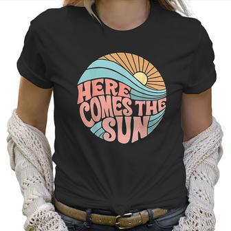 Pink Groovy Here Comes The Sun Classic For Women Men Women T-Shirt | Favorety