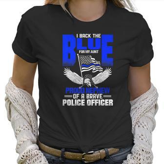 Police Flag Nephew Backs Blue For Police Aunt Women T-Shirt | Favorety AU