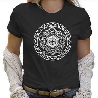 Prana Art Sacred Geometry Vibration Yoga Mandala Women T-Shirt | Favorety