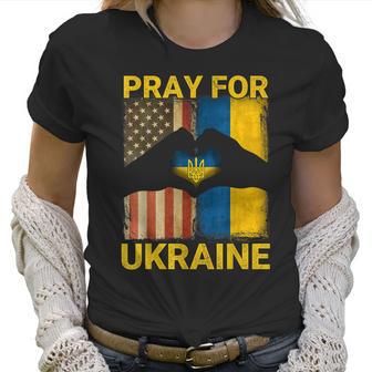 Pray For Ukraine Stand With Ukraine Ukrainian Flag Us Flag Men Women T-Shirt Graphic Print Casual Unisex Tee Women T-Shirt | Favorety AU