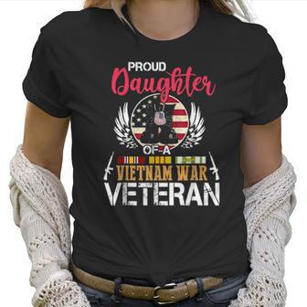 Proud Daughter Vietnam War Veteran American Flag Military Women T-Shirt | Favorety CA