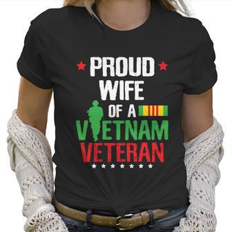 Proud Wife Vietnam Veteran Gift Veterans Day War Gift Graphic Design Printed Casual Daily Basic Women T-Shirt | Favorety