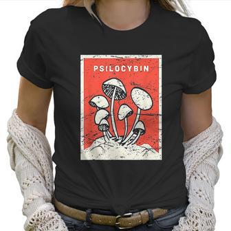 Psilocybin Retro Psychedelic Magic Mushrooms Women T-Shirt | Favorety