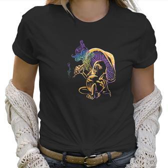 Psychedelic Magic Mushroom Smoking A Human Women T-Shirt | Favorety