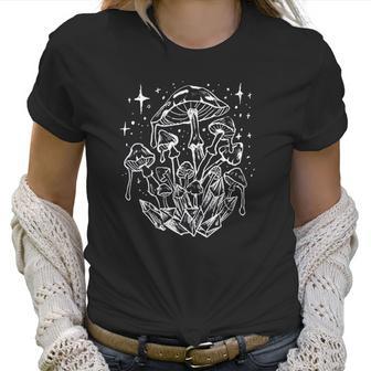 Psychedelic Mushrooms Crystals Gothic Witchy Punk Women T-Shirt | Favorety AU