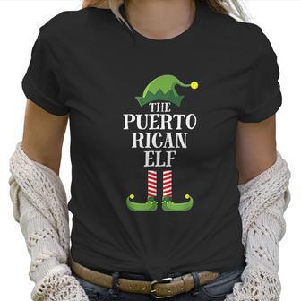 Puerto Rican Elf Family Group Christmas Party Women T-Shirt | Favorety UK