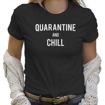 Womens Quarantine & Chill Social Distancing V-Neck Women T-Shirt | Favorety UK