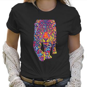 Rainbow Jaguar Abstract Colorful Cat Lover Women T-Shirt | Favorety DE