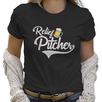 Relief Pitcher Beer And Baseball Funny Graphic Design Printed Casual Daily Basic Women T-Shirt | Favorety DE