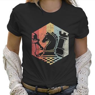 Retro Bishop Horse Rook Funny Chess Gift Idea Women T-Shirt | Favorety AU